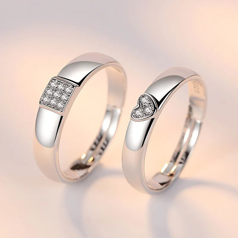 New Zircon Heart Matching Ring
