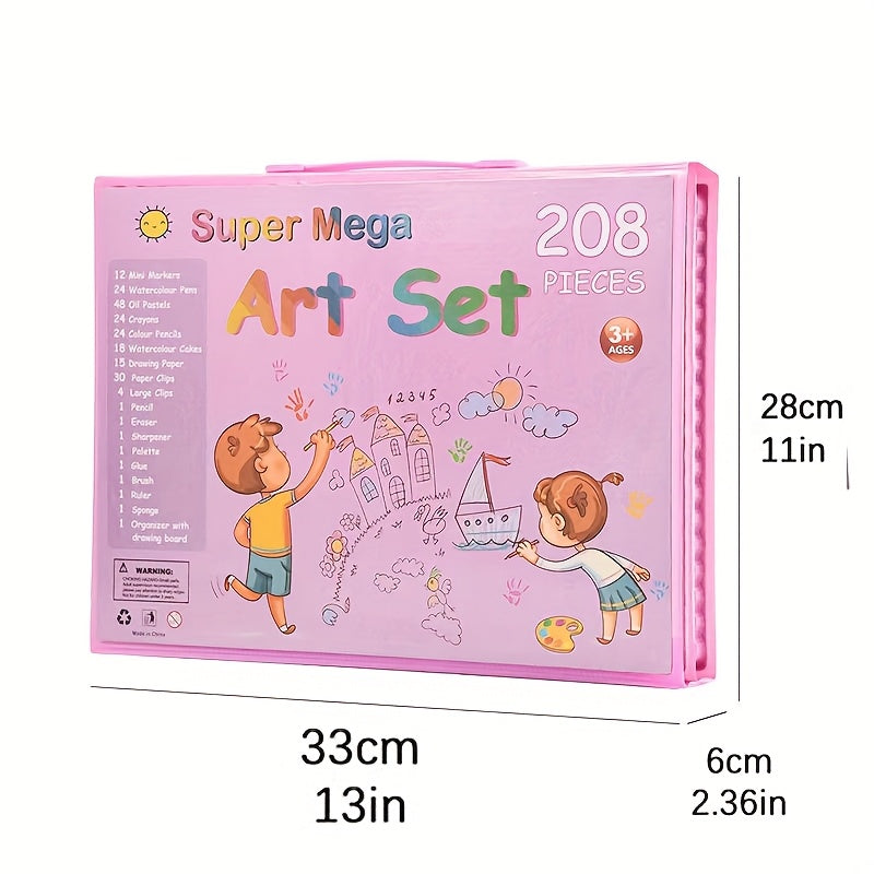 228pcs Extra Large All-in-One Art Supplies Set with Drawing Board