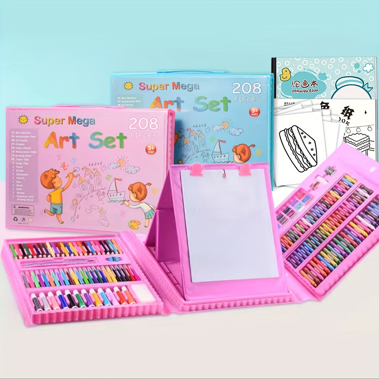 228pcs Extra Large All-in-One Art Supplies Set with Drawing Board