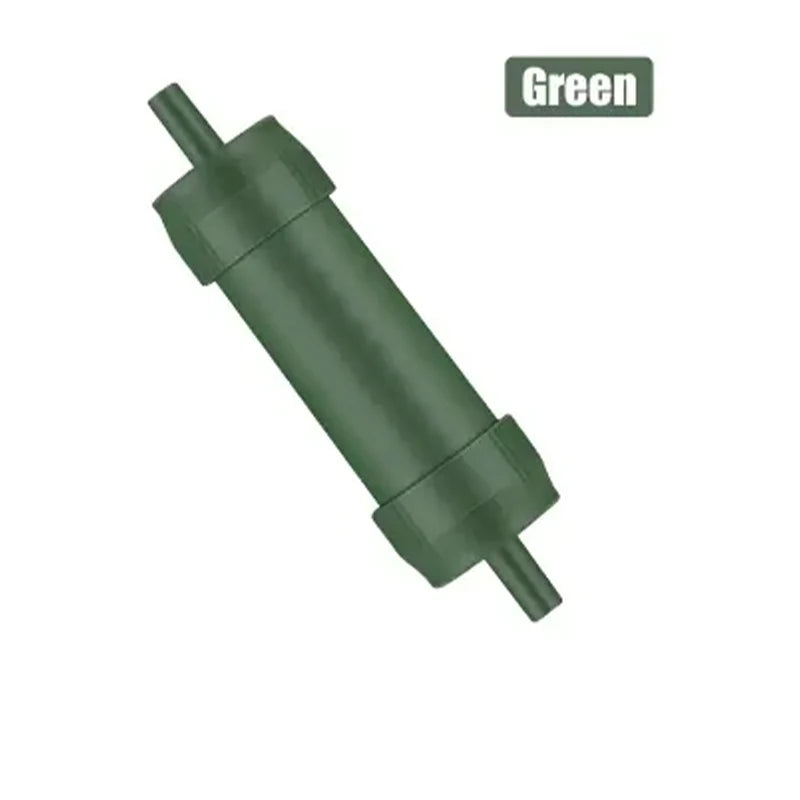 1pc Outdoor Mini Camping Purification Water Filter Straw TUP Carbon Fiber Water Bag for Survival Or Emergency Supplies