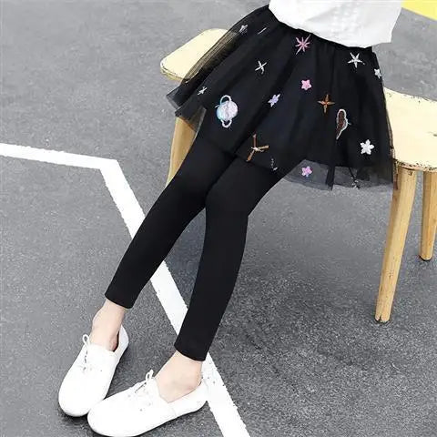 2025 New Spring Autumn TUTU Skirt Leggings Girls Kids Casual Pants Comfortable Cute Baby Clothes Children Clothing