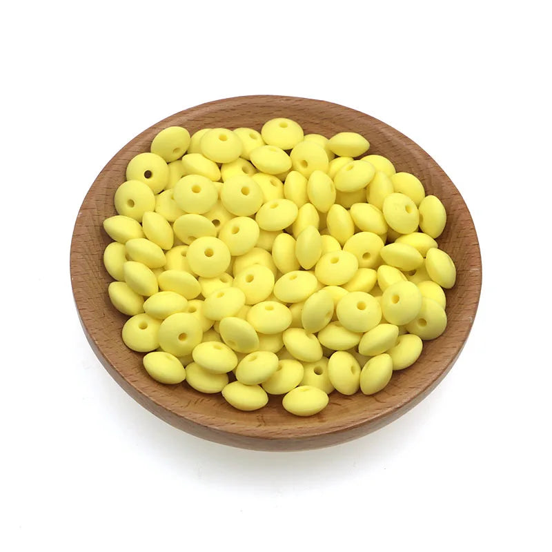 Lentil Silicone Beads