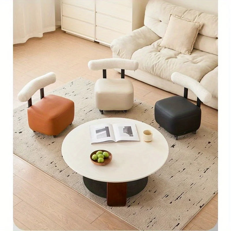 Yoyo shoe change stool living room creative small stool backrest solid wood sofa stool household light luxury multi-purpose