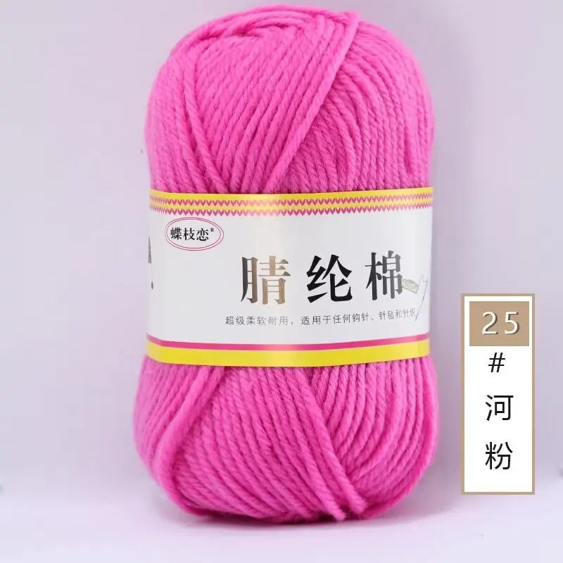 {1Pcs 50g }Acrylic cotton medium and thick thread hand-woven DIY slippers wool ball hook doll seat cushion thread