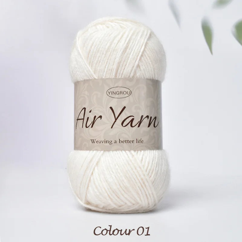 Yingrou sprayed wool yarn medium and thick baby cotton thread cotton nitrile yarn handmade DIY crochet material scarf