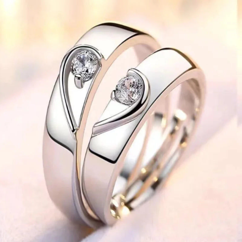 New Zircon Heart Matching Ring