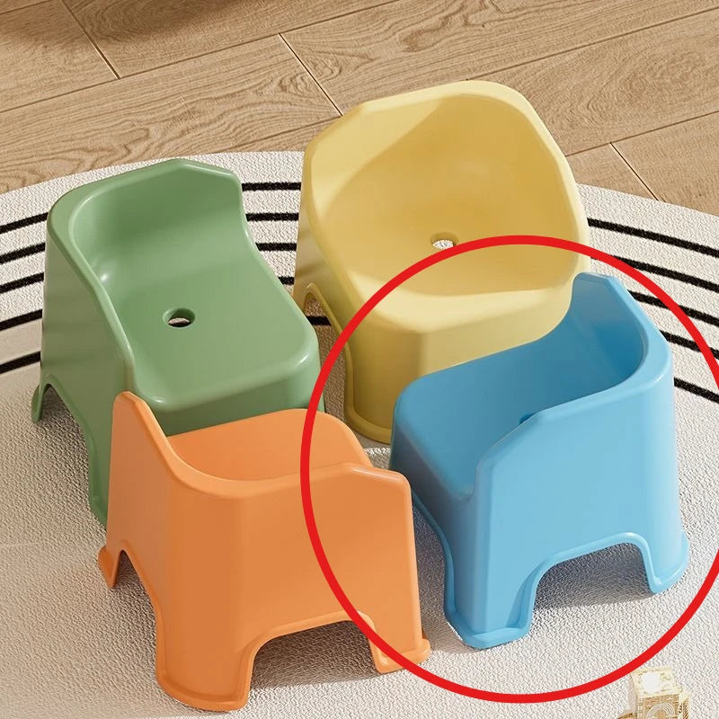 Thickened plastic stool, household small chair, small stool, living room seat, low stool, sofa, shoe changing stool, bath stool