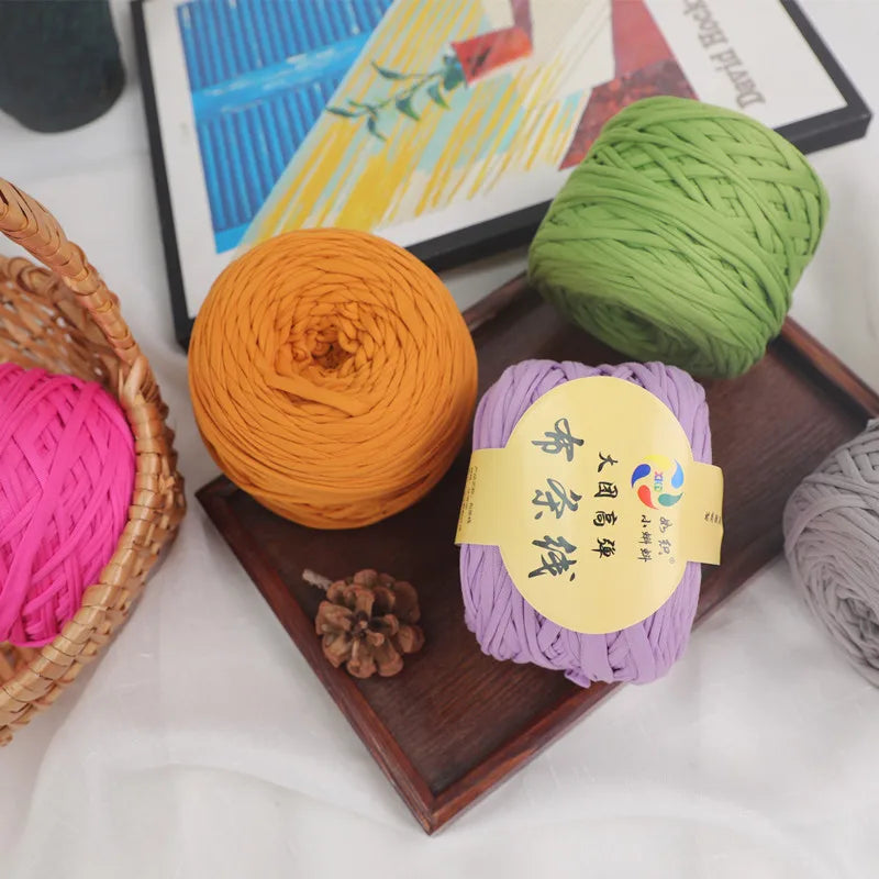 300g Large ball of high elastic cloth strip thread thick wool wool handmade DIY knitting material package