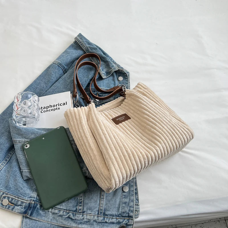 1 Piece of Pure Color Shoulder Bag for Women, Large Capacity Tote Bag, Fashionable Bucket Bag That Can Hold iPad