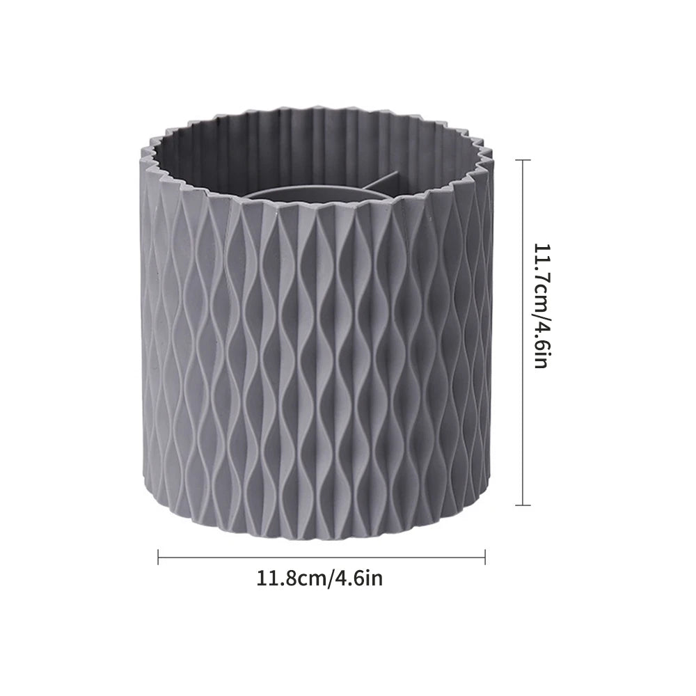 1PC Desk Stationery Storage Box Makeup Cartridge Mouth Red Storage Box Light Luxury Bucket Rotating Pen Holder