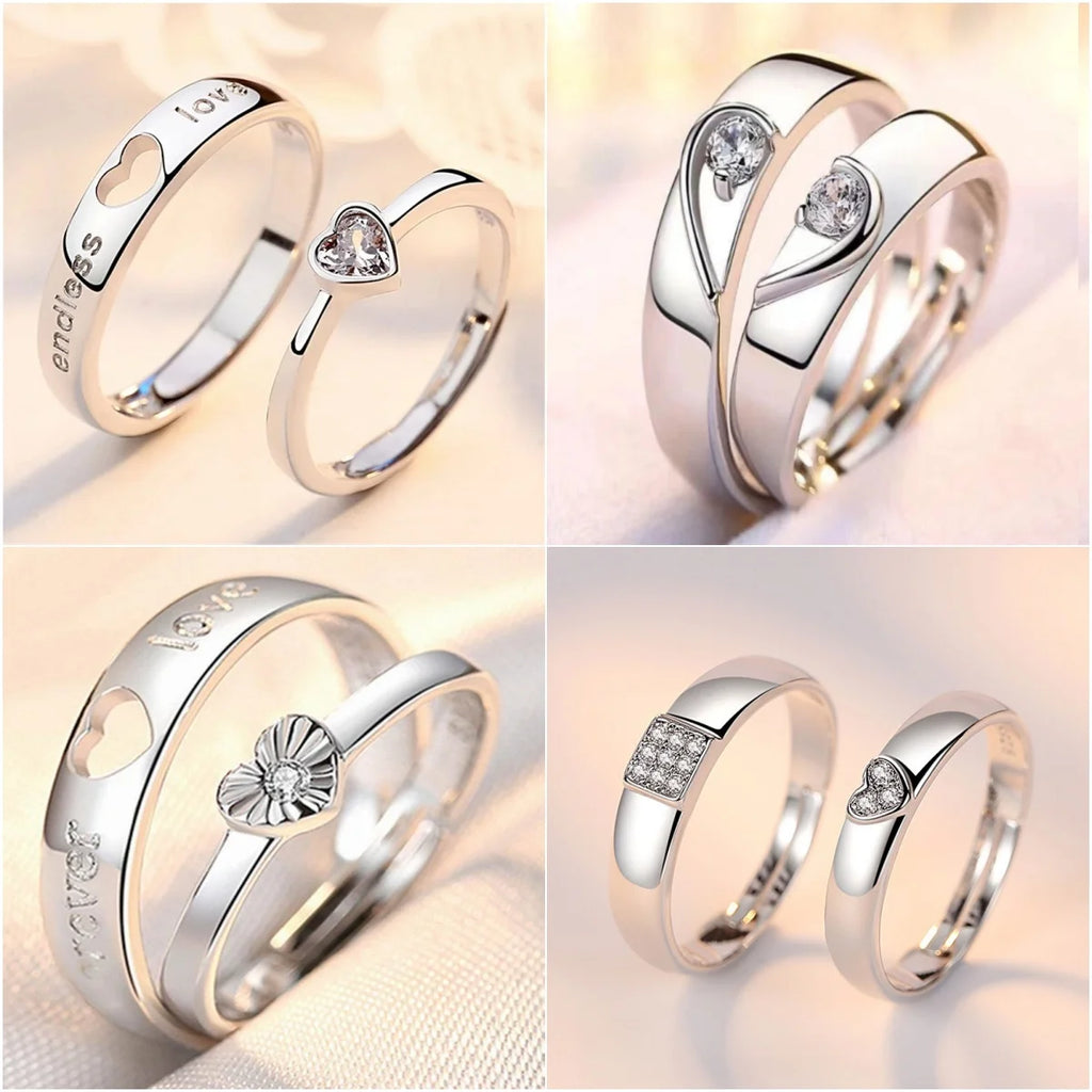 New Zircon Heart Matching Ring