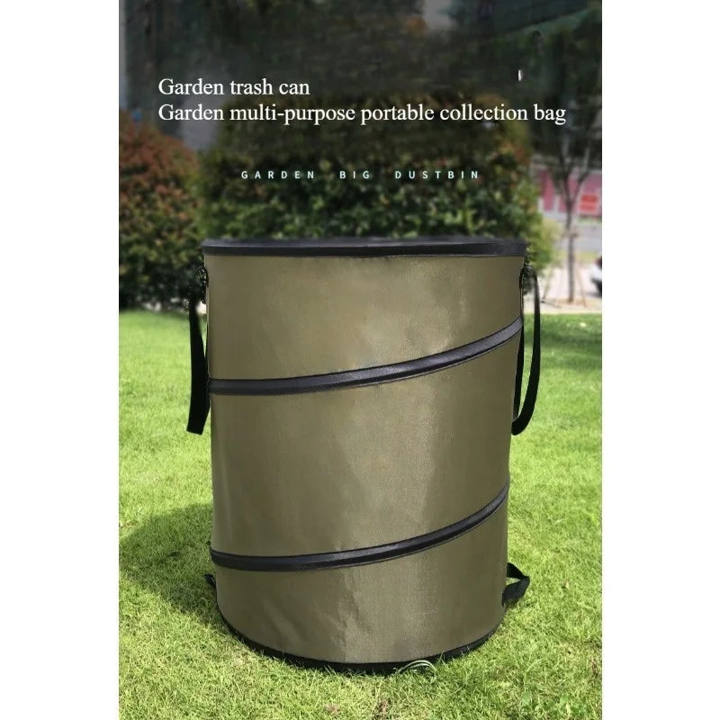 Folding Oxford cloth leaf trash can garden bucket self-driving outdoor portable storage bucket spot wholesale