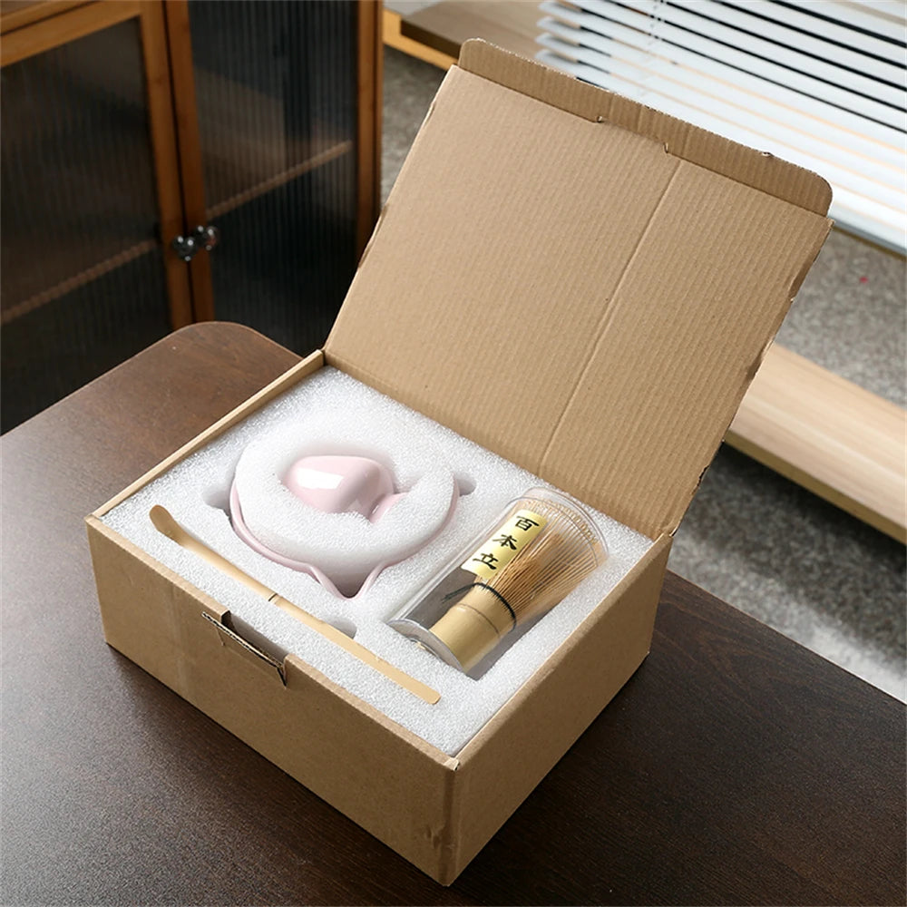 Japanese Matcha Tea Set Whisk Stand Tea Ceremony Matcha Bowl Grinder Brushes Tea Tools Holder Tea-making Accessories Teaware