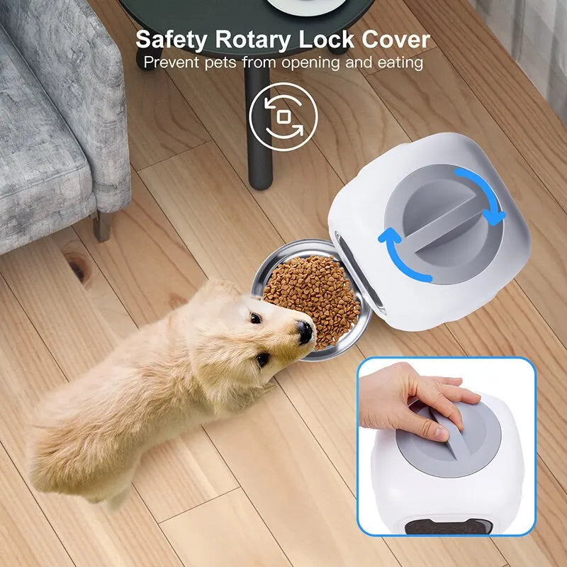 1PC Pet Feeder Automatic Feeder Feeding Device Fixed-Point Feeder Manual Feeding Button/Wifi Feeder