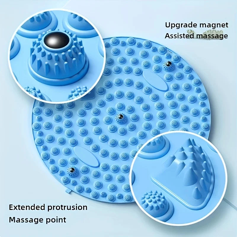 1 portable foot massage pad with acupoints - durable plastic, suitable for home exercise and training, including massage balls