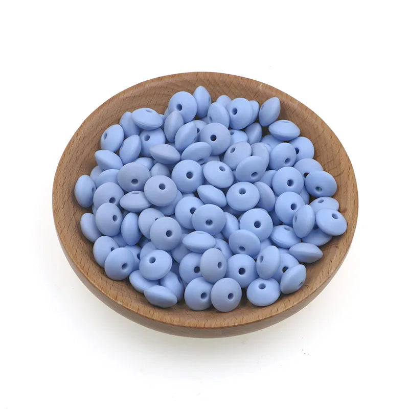 Lentil Silicone Beads