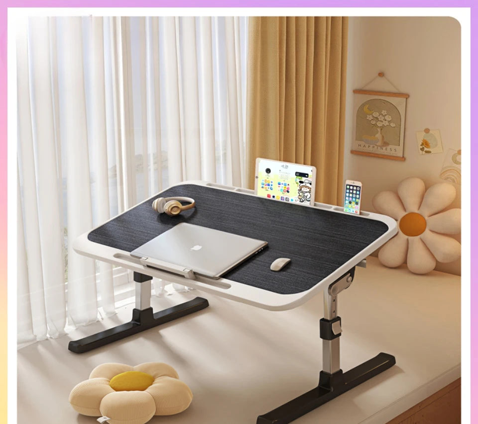 Laptop Desk Foldable Bed Table Adjustable Computer Desk Office Desk Children's Study Desk Bedroom Living Room Desk Adjustable