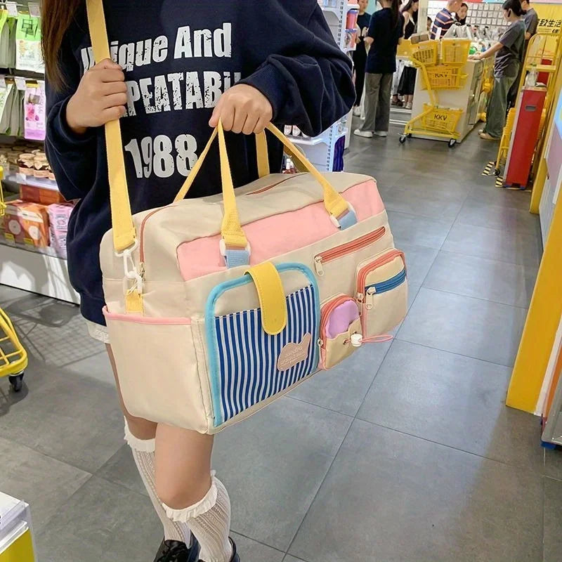 Short trip dopamine large capacity yoga portable fitness maternity bag women's luggage bag travel storage bag lightweight