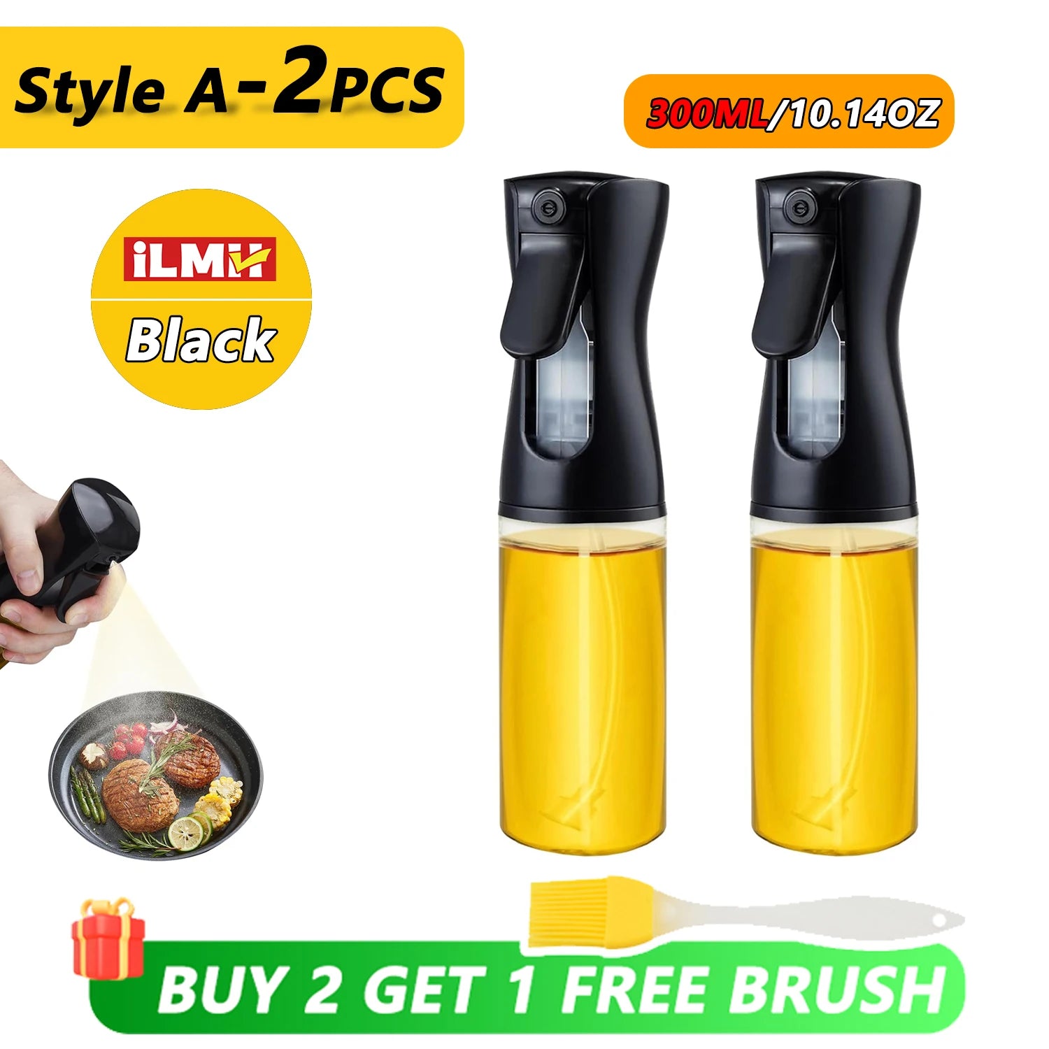 200/300/500ml Oil Spray olive oil spray Bottle Kitchen Cooking Dispenser Camping Baking Vinegar Soy Sauce Sprayer Containers