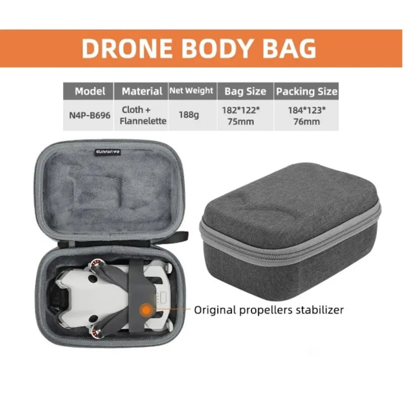 Multi-use Combo Bag Hard Travel Carrying Case Large Capacity Storage Bag Drone Controller Bags For DJI Mini 4 Pro