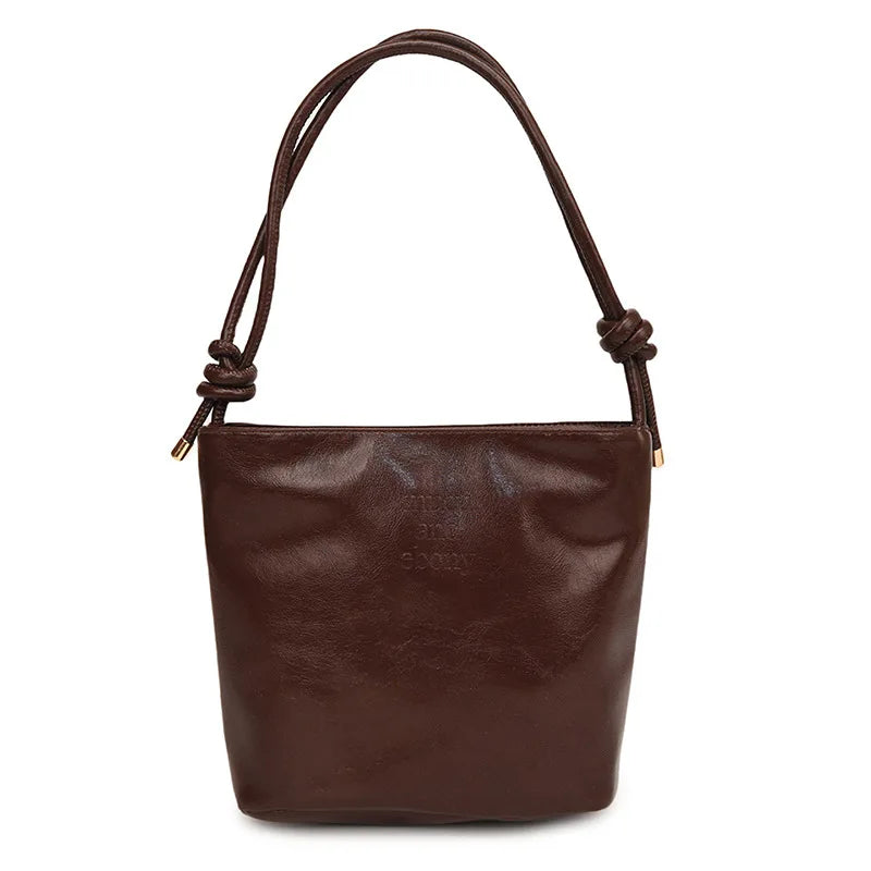 2024 Trendy Shoulder Bag Underarm Bag Large Capacity Bucket Bag Daily Casual Commuting Bag Handbag   Brand Designer Suede Women'