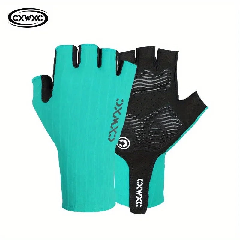 CXWXC Cycling Half Finger Gloves Men Women Breathable Anti-slip Glove Fitness Sport Training Gloves With Extended Wrist Guard