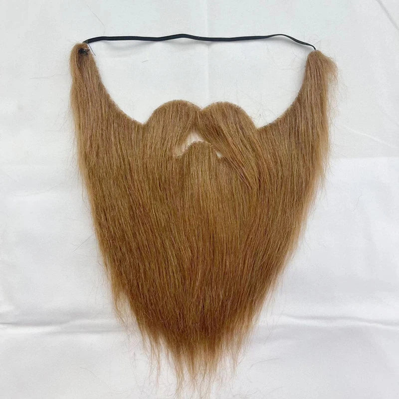 1PC Halloween Beard Santa Beard White Long Hair Black Beard Party Beard Dress Adult Kids (Brown)