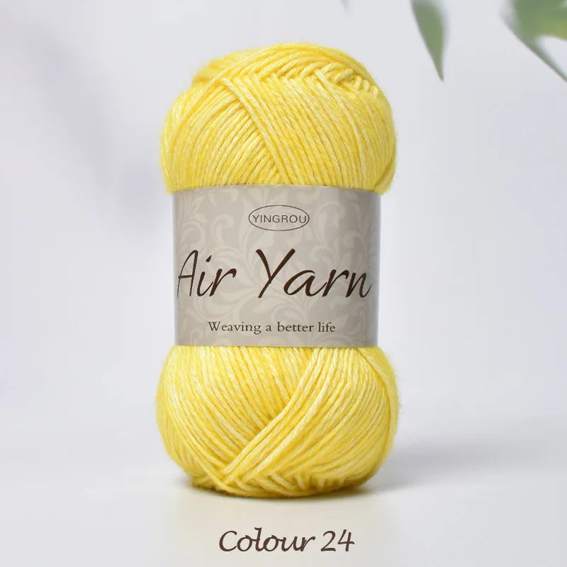 Yingrou sprayed wool yarn medium and thick baby cotton thread cotton nitrile yarn handmade DIY crochet material scarf