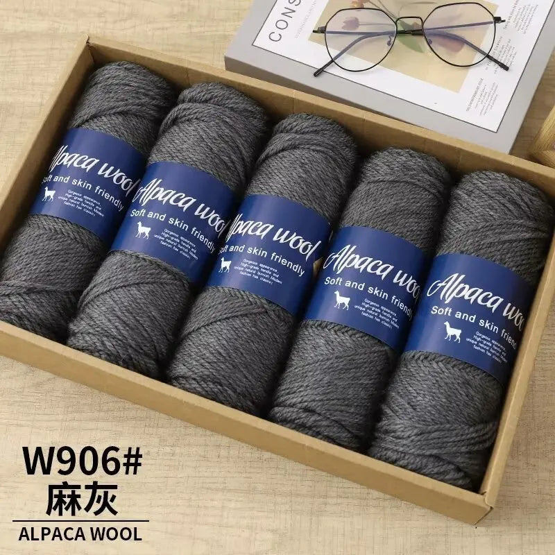 5pcs Camel wool needle thread, comfortable and soft to the touch, hand-woven scarves and other DIY medium and thick wool balls
