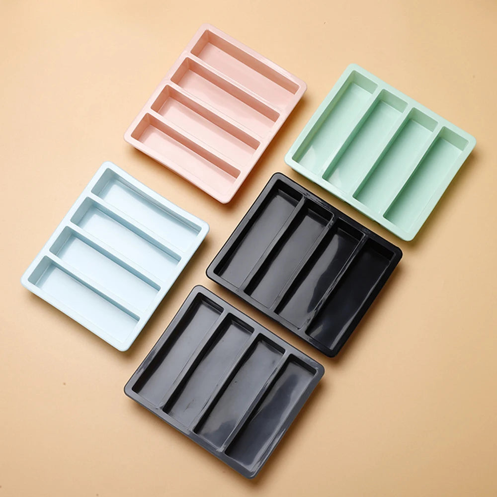 1PC Four Straight Strip Ice Mill Silicone Ice Tray Diy Ice Cube Mold Auxiliary Food Box Ice Maker