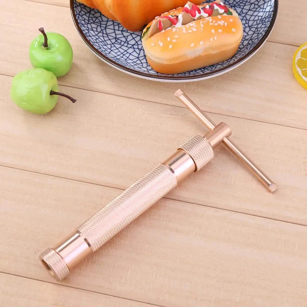 1Set Fancy Pattern Mud Extruder Mold Stainless Steel Clay Mold Ceramic Mold Rose Gold Sugar Paste Extruder Fondant