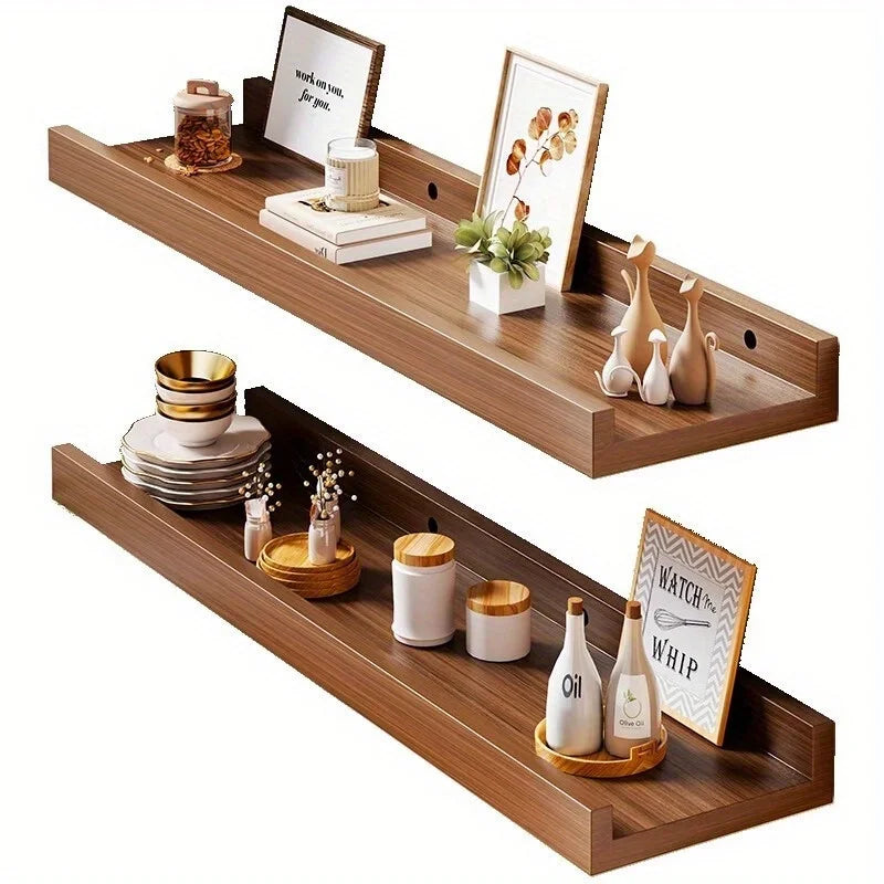 Solid wood wall shelf wall wall wall hanging wall baffle bookshelf living room bedroom shelf wooden board storage rack