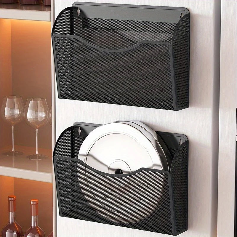 Kitchen, refrigerator rack, no punching, side storage, side magnetic magnetic plastic wrap bag, seasoning box, various artifacts