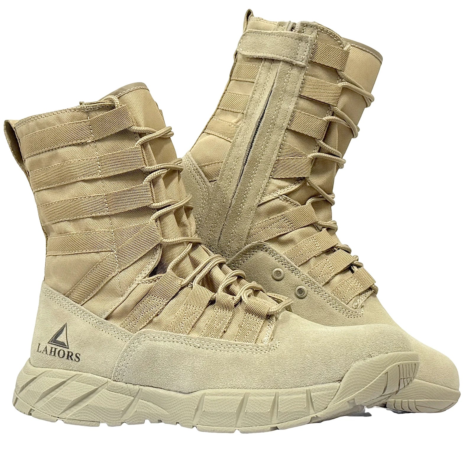 LAHORS Lightweight Suede Leather Tactical Combat Boots