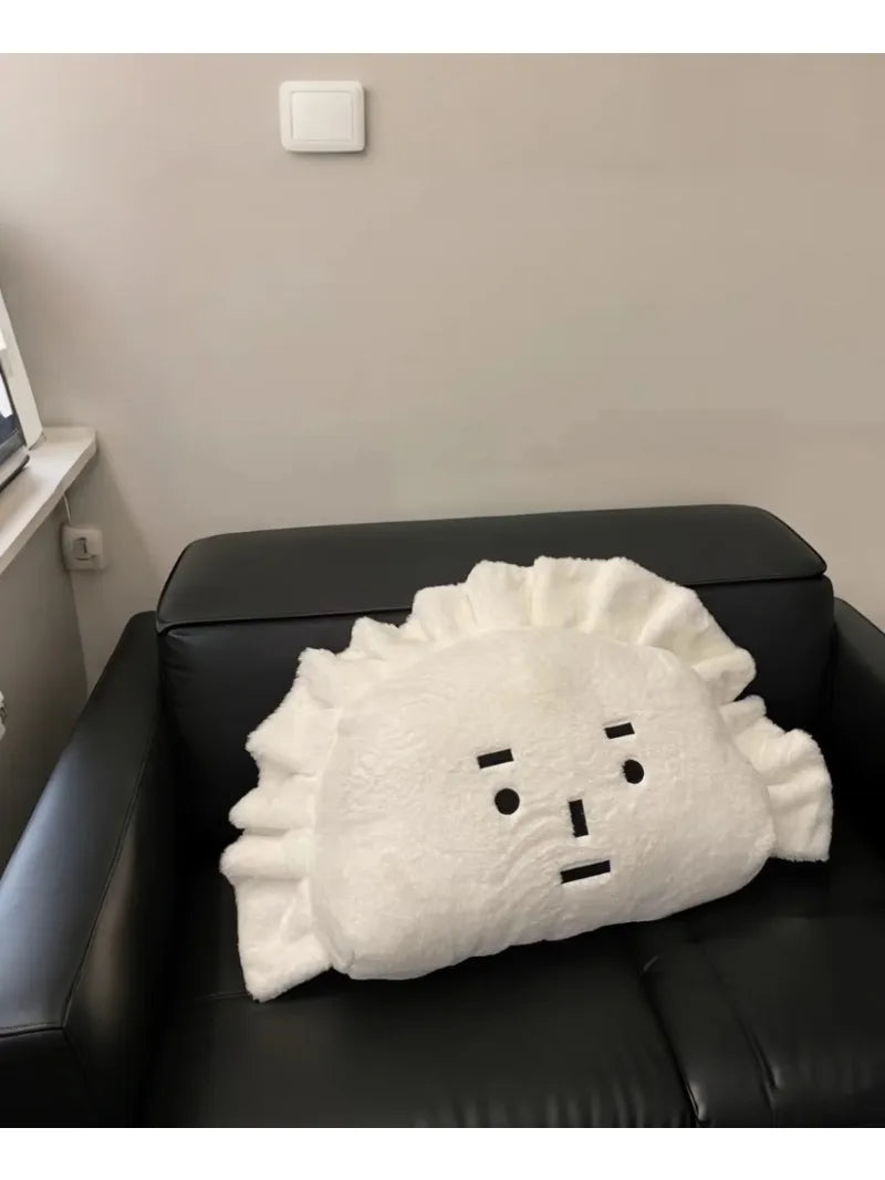 Dumpling Expression Pillow INS Same Style Plush Doll Bedhead Sofa Bedroom Pillow Cushion Dormitory Bed Backrest Gift For Friend