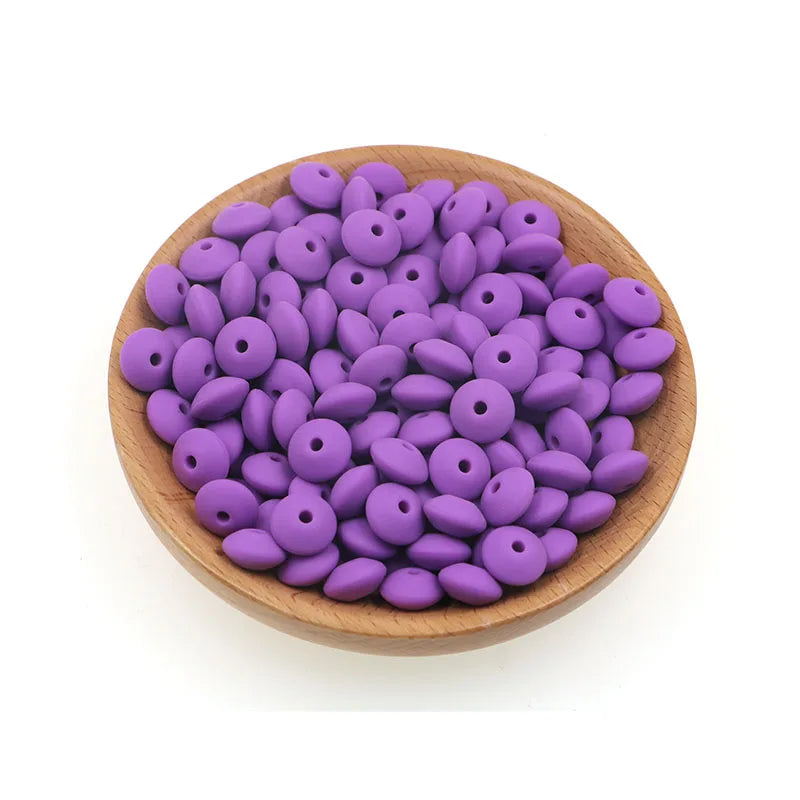 Lentil Silicone Beads