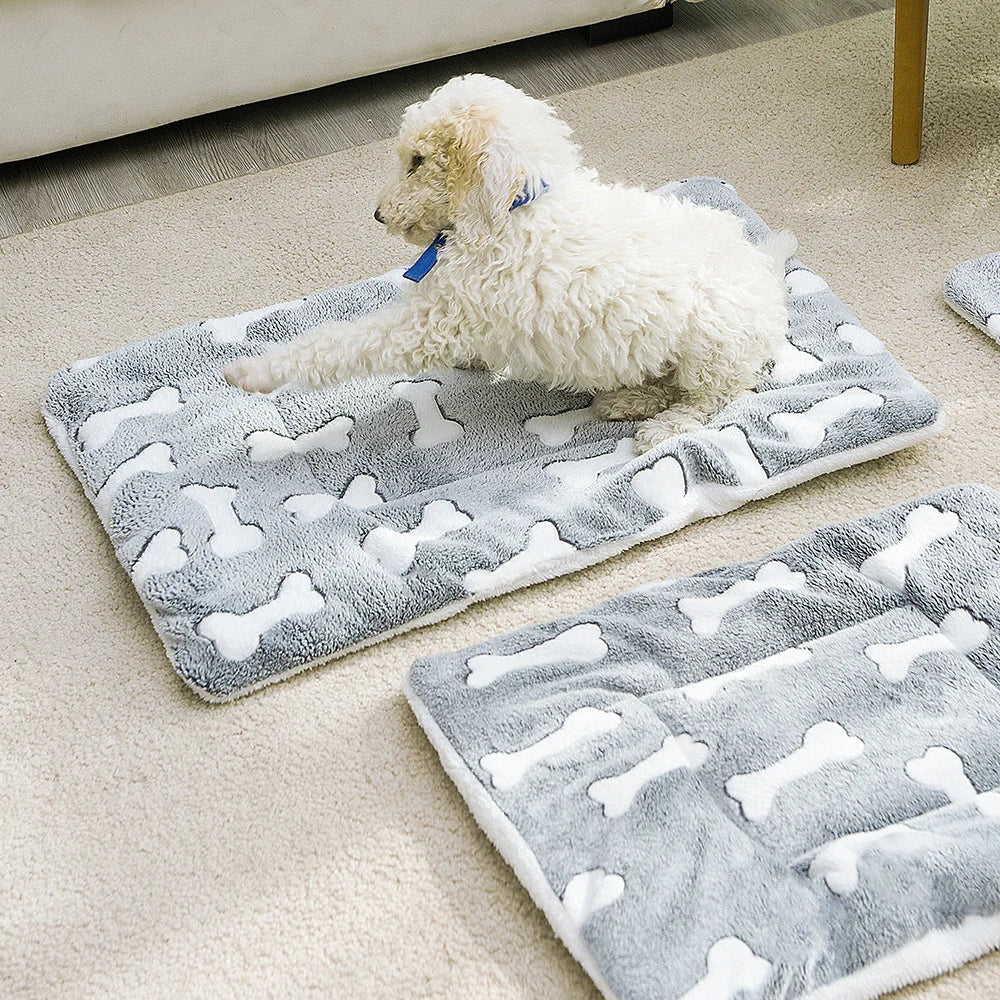 1PC Pet Mat Thickened Plush Kennel Large Dog Small And Medium Dog Pet Cushion Spring And Summer Cat Litter Pet Mattress