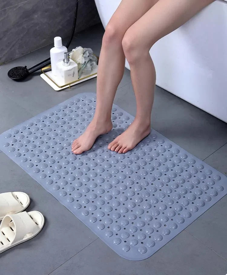 Shower Bath Mat Bath Tub Pad Household Bathroom Hollow Hydrophobic Thicken Anti Slip Pad Suction Cup Bathtub Massage Foot Pad