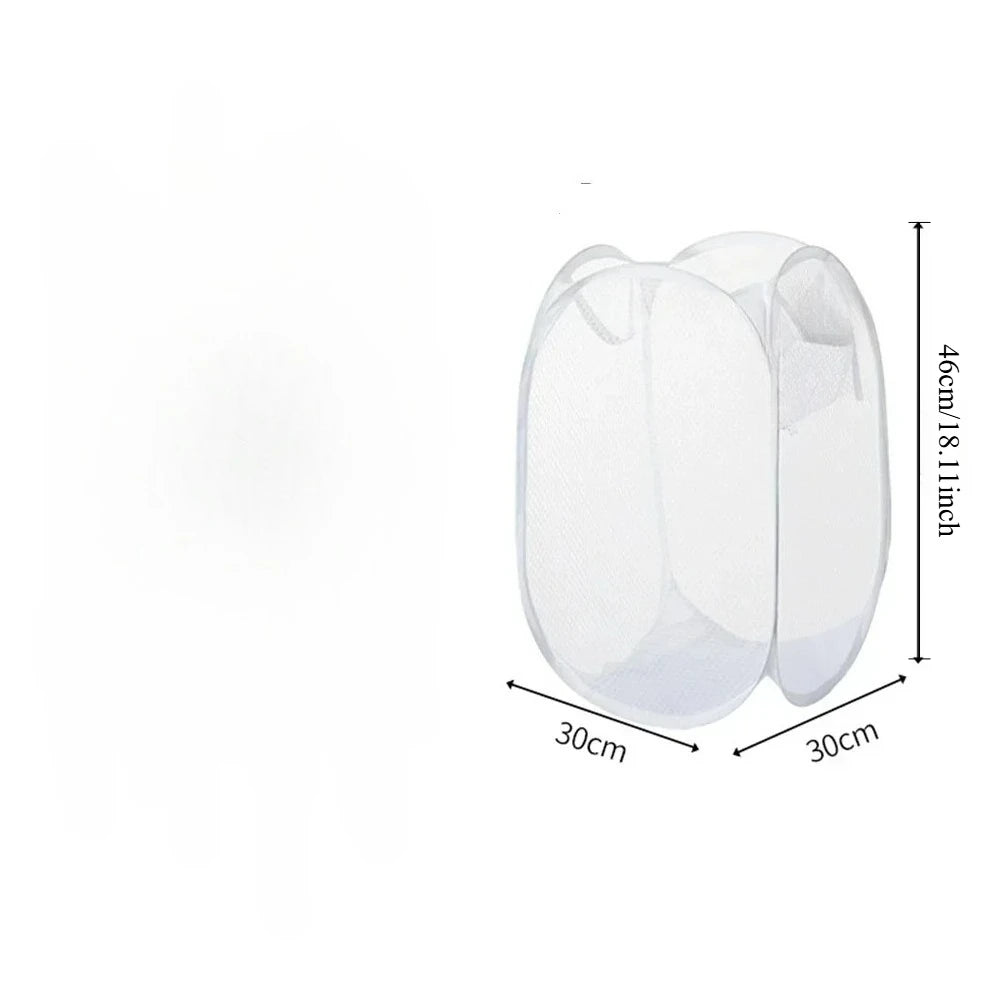 1pc, Dirty Clothes Basket Skeleton Ventilated Foldable Easy Storage Portable Large Capacity Clothes Basket