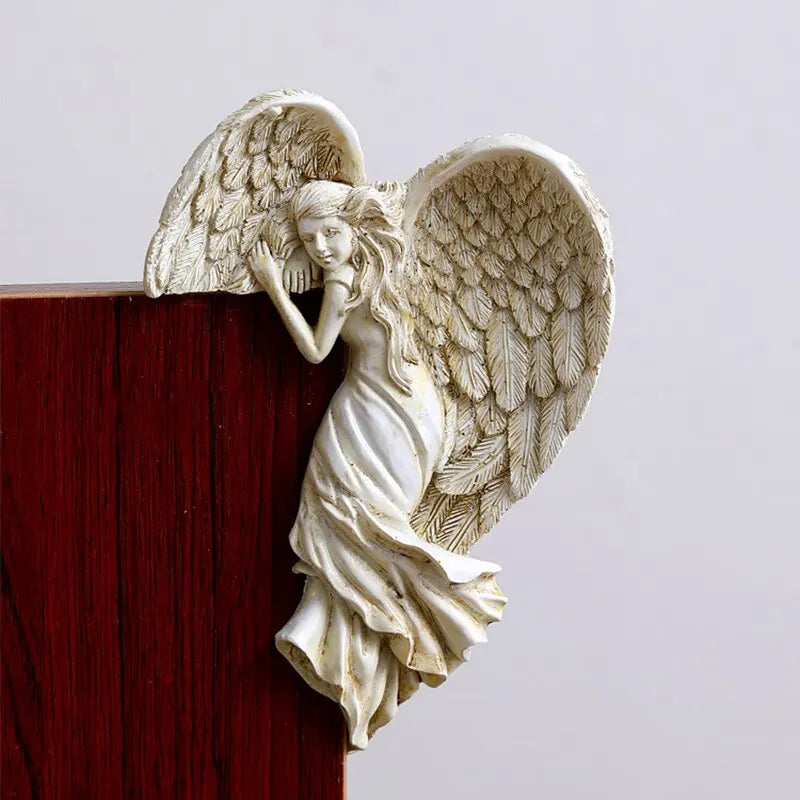 1PC Redeem Left/Right Angel Wings Pure White Pendant Decoration Door Frame Decoration Resin Bring Life to Your Doorway
