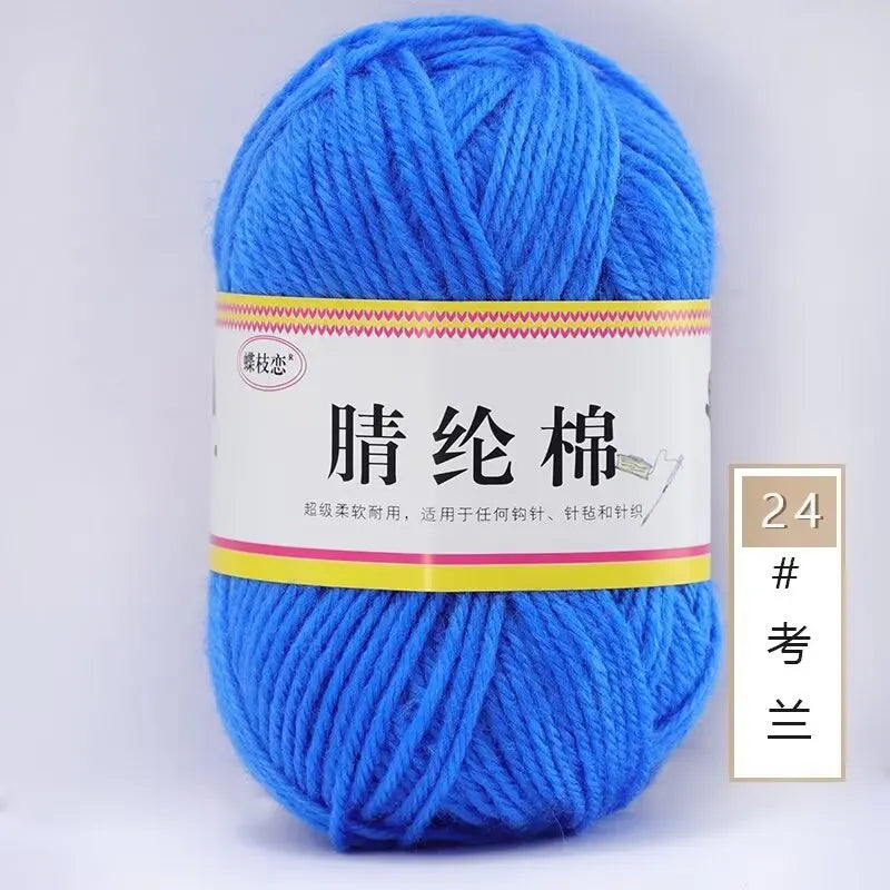 {1Pcs 50g }Acrylic cotton medium and thick thread hand-woven DIY slippers wool ball hook doll seat cushion thread