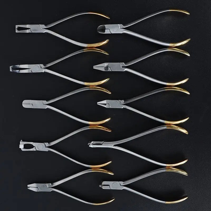 20pcs Dental Forceps Orthodontics Plier set Orthodontic How Plier Wire Distal End Cutter Plier with Tc Dentistry materials