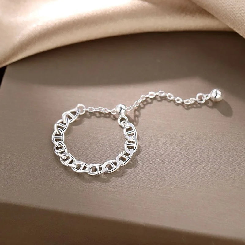 New Flower Multi Layer Long Tassel Chain Rings