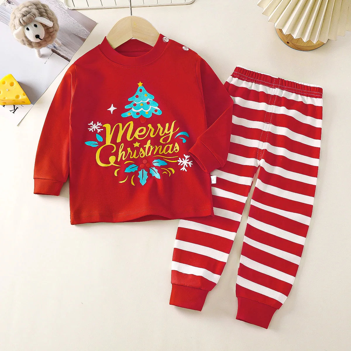 2025 Autumn New Children Cotton Suit Boys Girls Long-sleeved Underwear Pajamas Baby Clothes Children Home Clothing