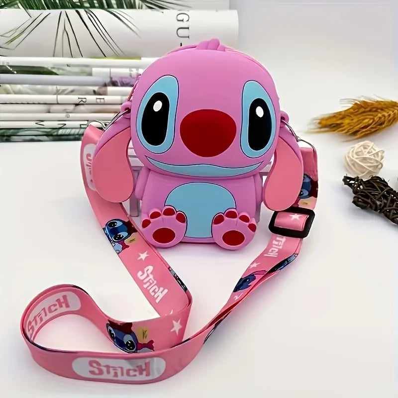 1pc cartoon sewn crossbody bag, zipper handbag and cartoon sewn coin purse from Disney Disney, Mickey and Minnie