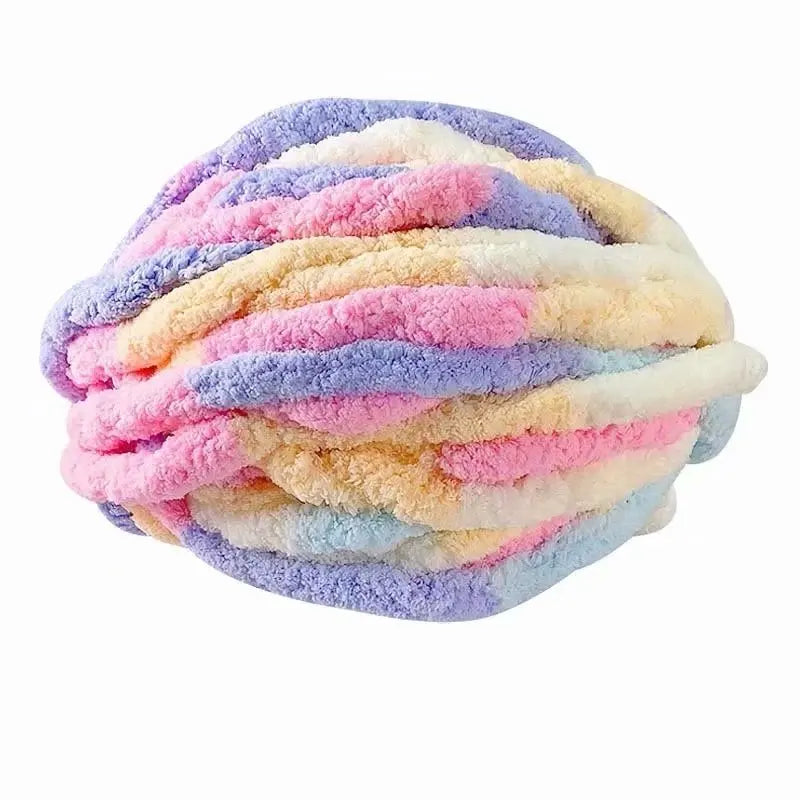 250g Super thick ice strips, hand-woven scarf, hat, blanket, cat nest, wool ball, woven DIY material package.