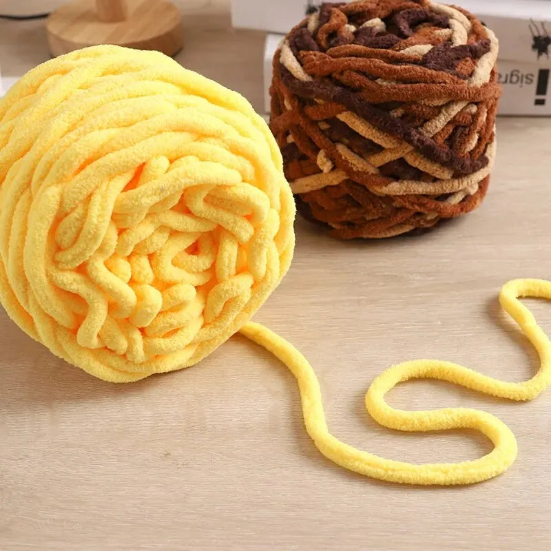 6 Thread Balls+1 Teddy Bear Jewelry Handmade Gift Woven Scarf Thread DIY Ice Stripe Thread Thick Yarn Ball