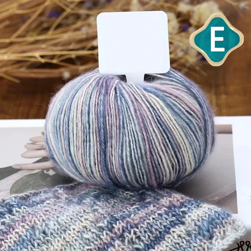 50g/Ball Crochet Knitting Combed Cotton Gradient Yarn Soft Milk Wool Yarn For Scarf Sweater Hat Clothing DIY Needlework Thread