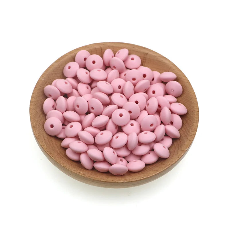Lentil Silicone Beads