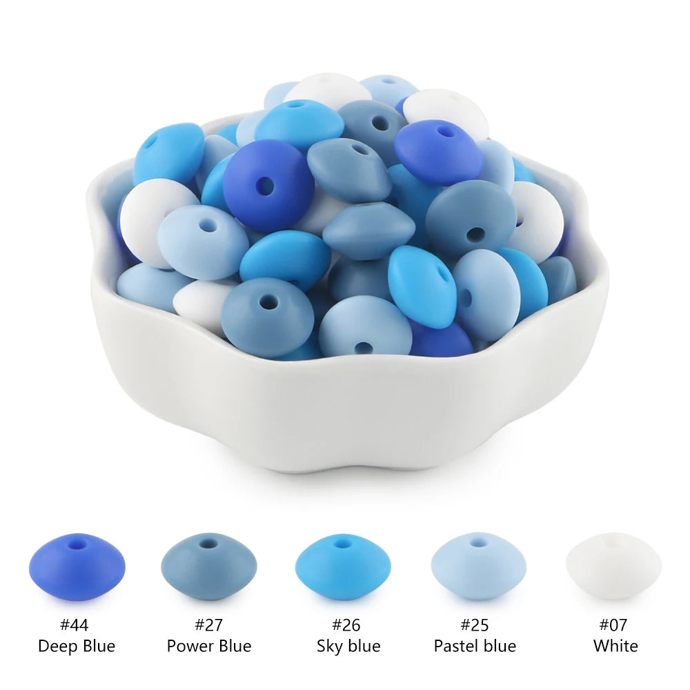 Lentil Silicone Beads